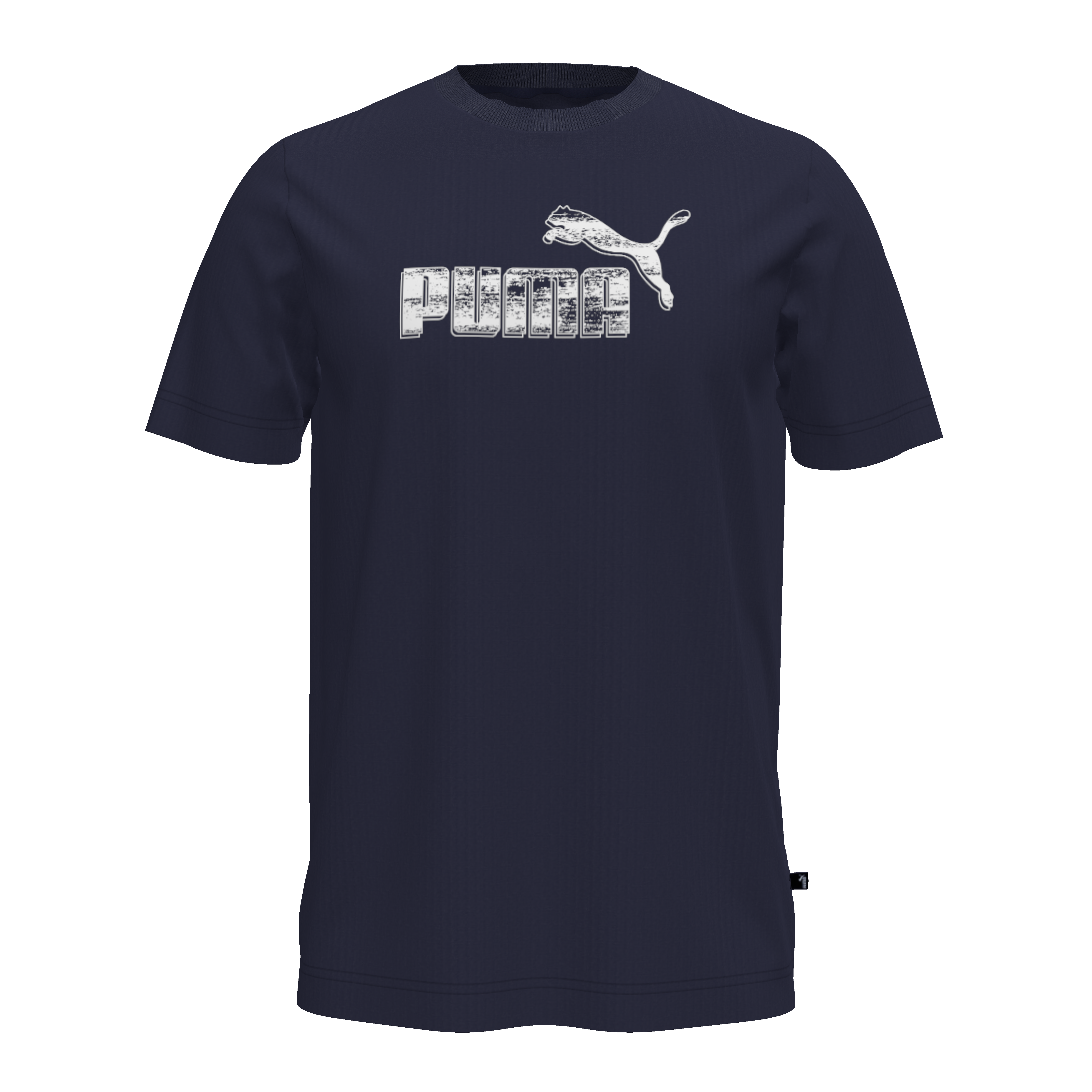 T-shirt blu da uomo con logo sul petto Puma Graphics No. 1, Abbigliamento Sport, SKU a722000399, Immagine 0